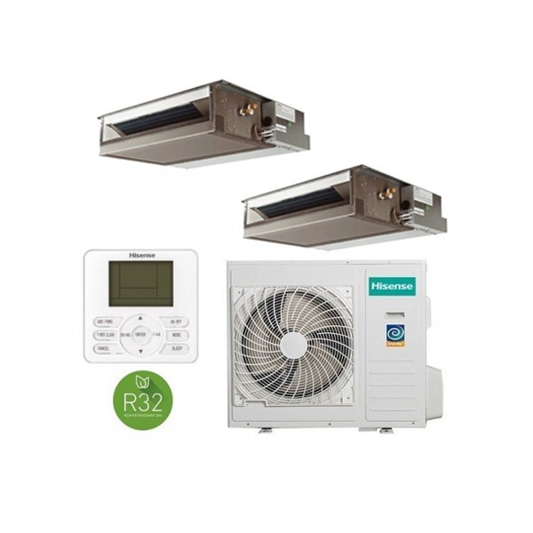 Aire acondicionado multiconducto 2x1 Hisense ADT52UX4RCL4+ADT52UX4RCL4+4AMW81U4RAA