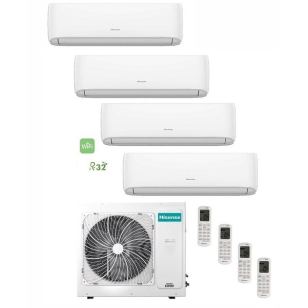Aire acondicionado multisplit 4x1 split Hisense CF25YR04G+CF25YR04G+CF25YR04G+CF25YR04G+4AMW105U4RAA