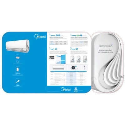 Aire acondicionado multisplit 3x1 split Midea 3x(MSFAAU-09HRFN8-QRD6GW-H) + (M3OA-27HFN8-Q)