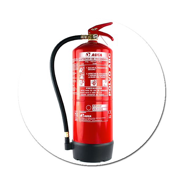 Extintor de incendio 6kg polvo, Eficacia 27A-183C. (SUMINISTRO+COLOCACIÓN)