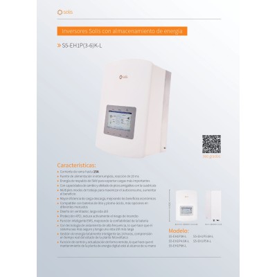 Inversor solar hibrido Solis S5-EH1P 3kW Hybrid DC