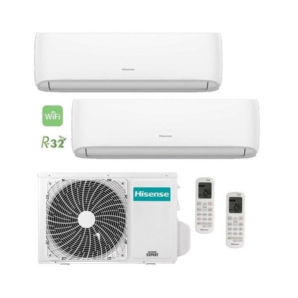 Aire acondicionado multisplit 2x1 split Hisense CF25YR04G+CF25YR04G+2AMW42U4RRA
